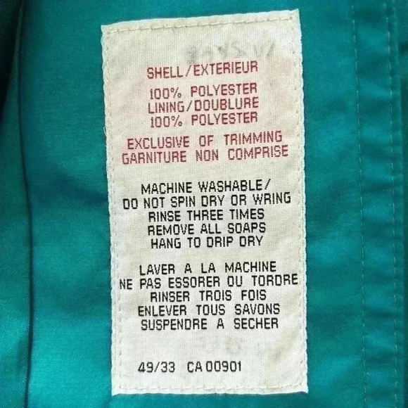 Vintage London Fog Trench Coat Iridescent Teal Green Size 10 Petite - Picture 14 of 16